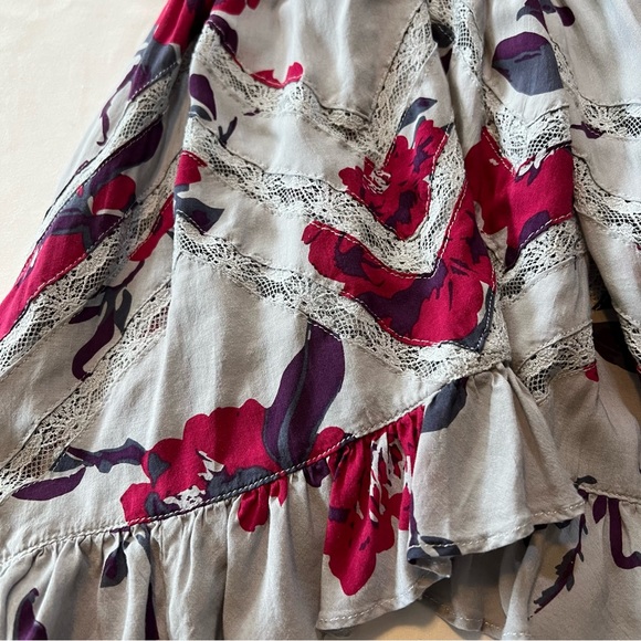 πHPπ Free People Intimacy Voile and Trapeze Slip Lace Floral Dress Size XS - Picture 10 of 15